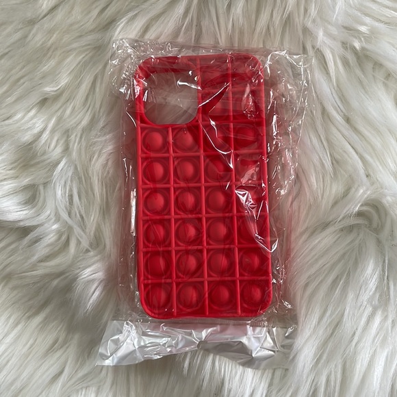 Red Pop Sensory IPhone 12 Cell Phone Cover - Picture 5 of 6